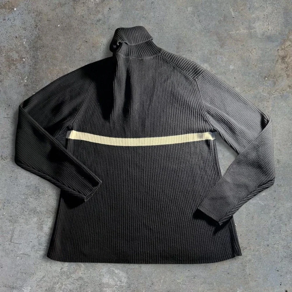 Polo Ralph Lauren Jeans Co Mens Vintage 90s Black Ribbed Turtleneck Sweater L